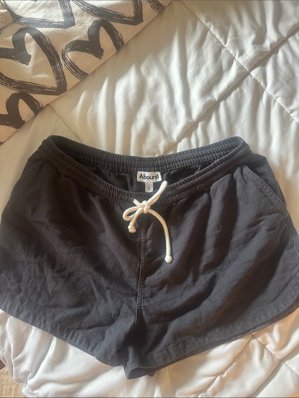 Abound Black Athletic Drawstring Shorts